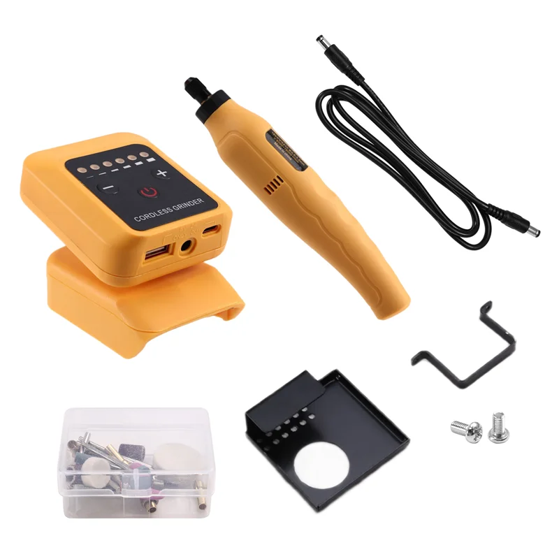 

B08B-80W High-Speed Electric Grinder Kit, Rechargeable For 18V-21V Battery, DIY Tool Up To 18000Rpm