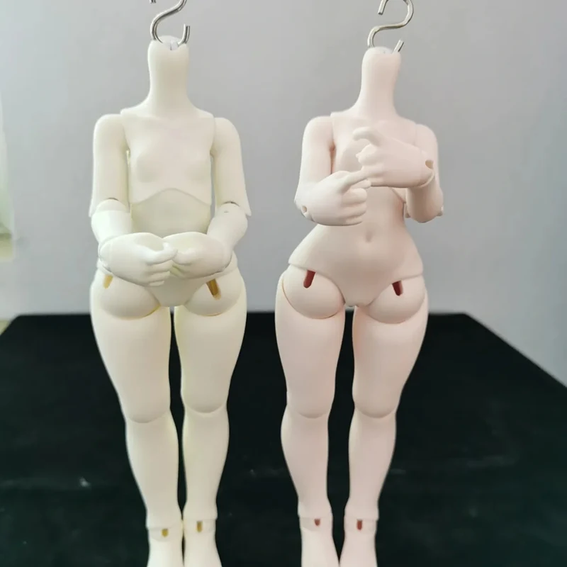 1/6 Bjd Doll's Accessories Famale Body with S Neck Resin White/ Pink Skin Doll Body Girls Drss Up Toy