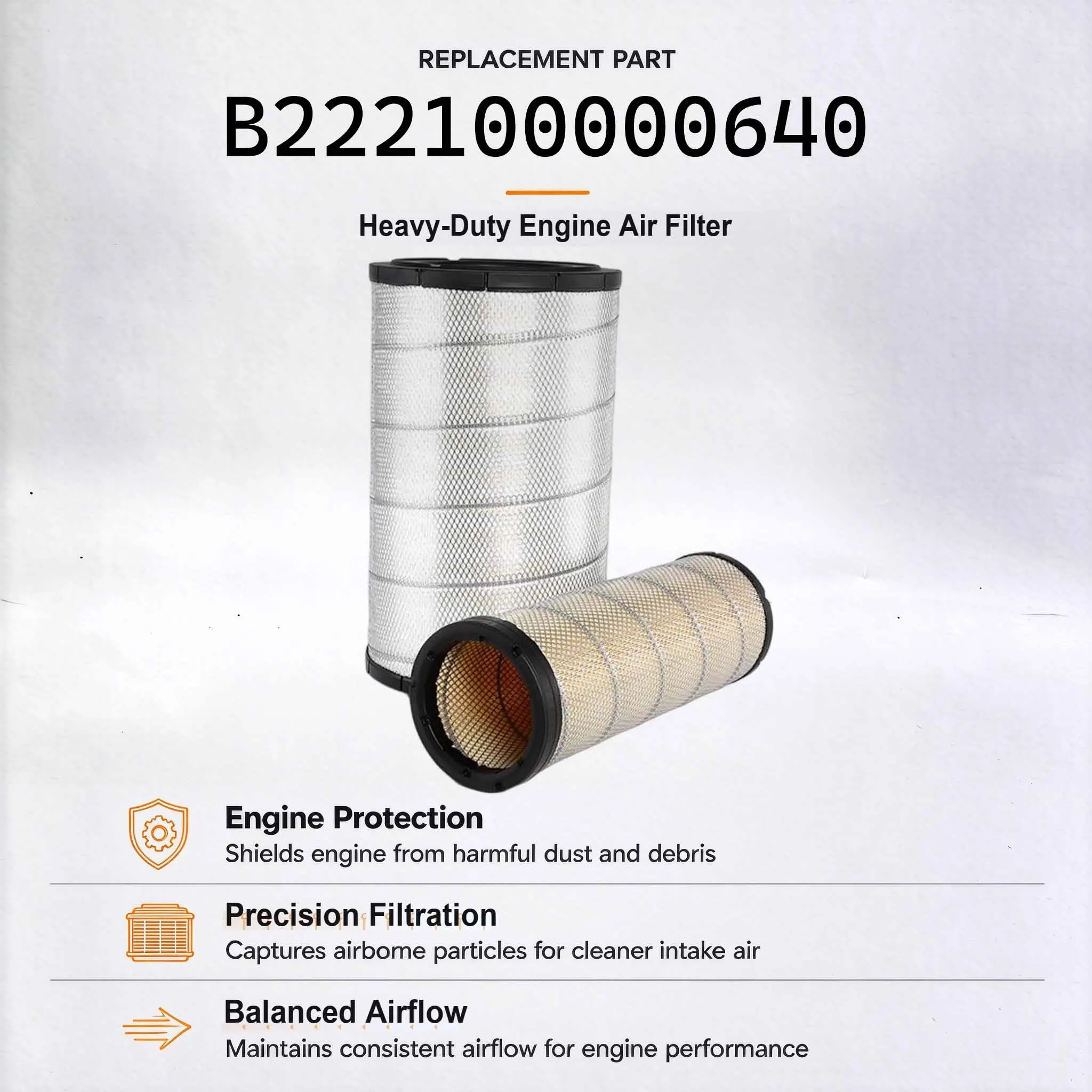 New Air Filter JM-1023AB For Komatsu PC300-8 PC300HD-8 PC350-8MO PC390LC-8MO PC400-7 PC450-7 PC460-7 PC400-8 PC450-8 PC460-8