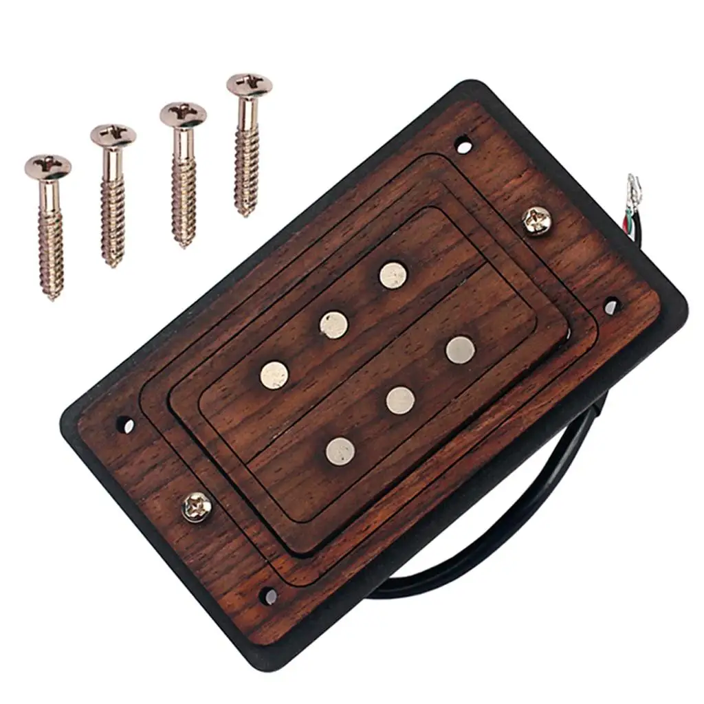 Wired 3 String Cigar Box Guitar Double Coil Pickup with Screws DIY