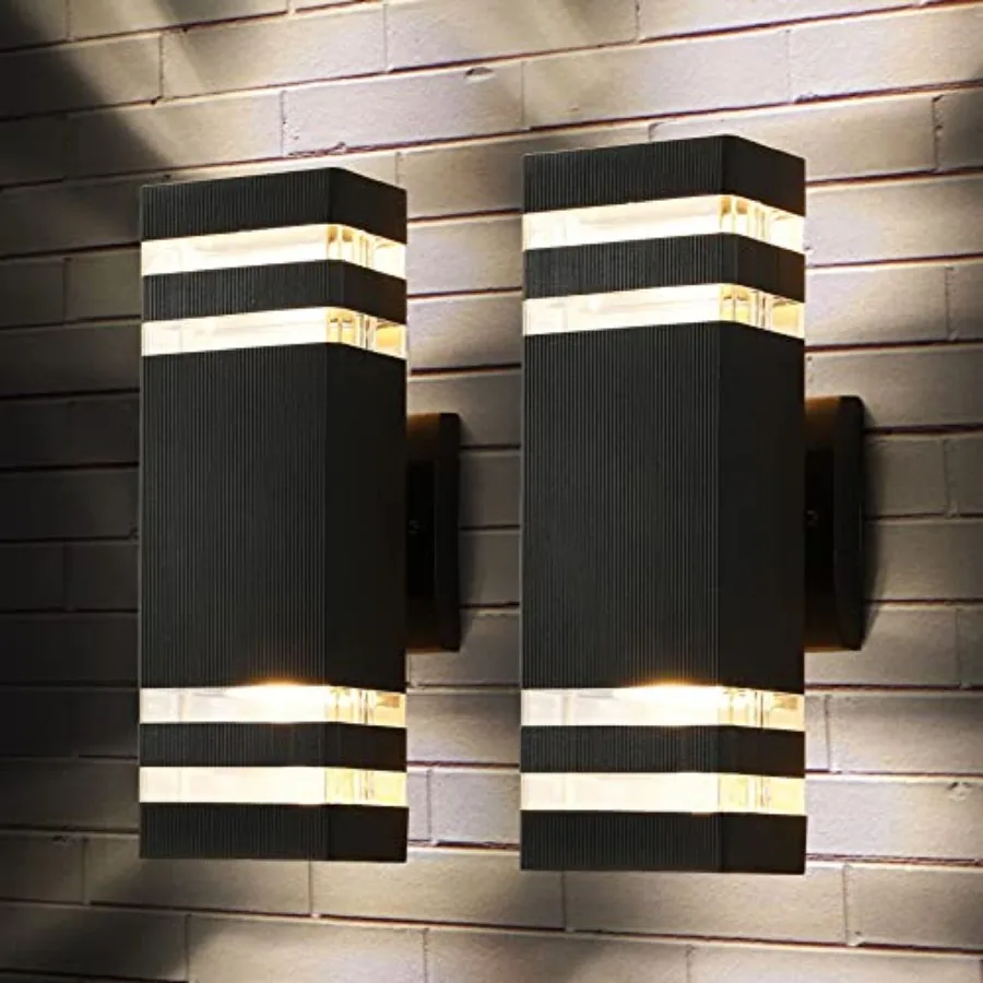 

LED Square Up and Down Lights Outdoor Wall Mount LightW IP5 3000K 00LM Warm White Modern Fixtures Alumum Waterproof Exterior La