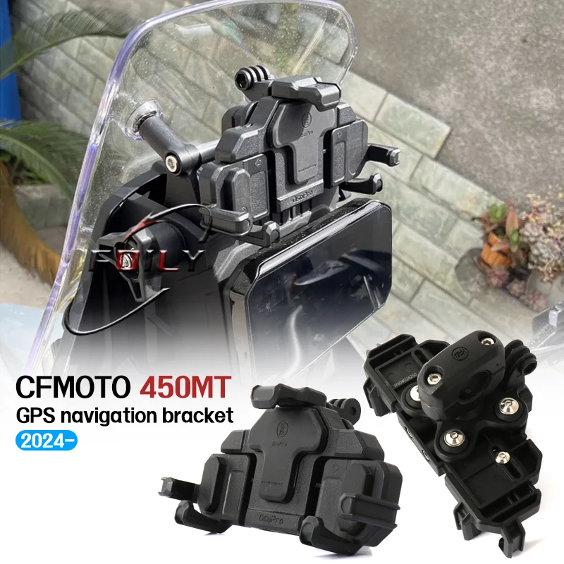 

Accesorios para motocicleta, soporte para teléfono móvil, placa de navegación GPS para CFMOTO 450MT 450mt 450 MT 2024