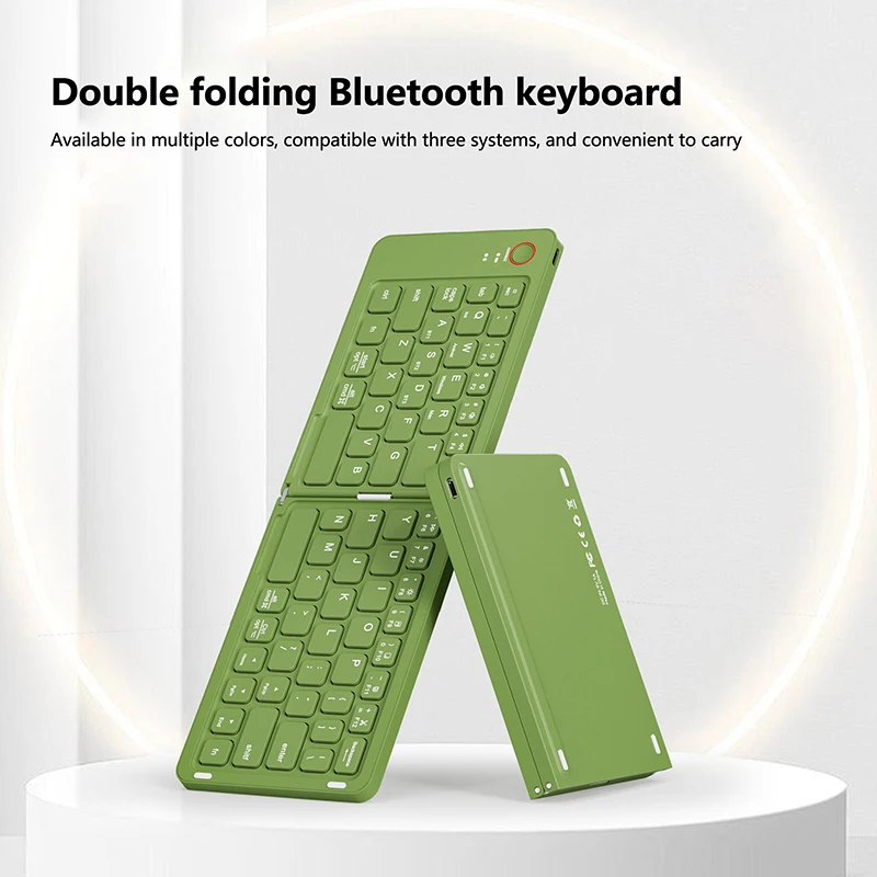 

[ZY44] Folding Bluetooth Keyboard For Ipad Tablet Notebook Laptop Mini Wireless Keyboard Portable Storage Business Trip Office