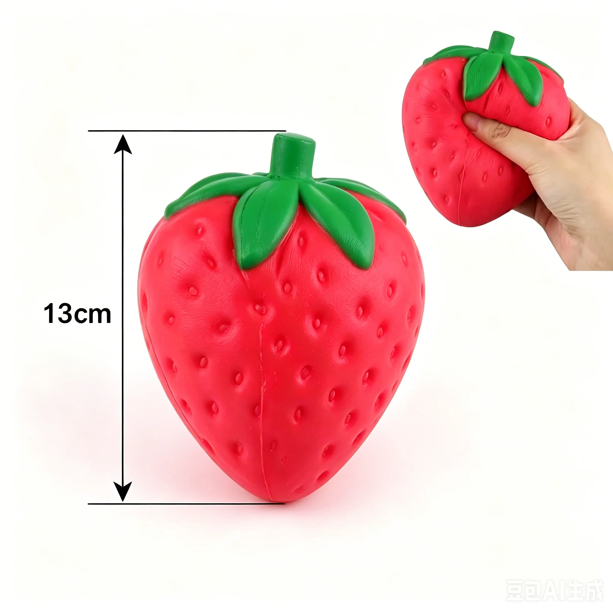 Extra Large Giant Strawberry Squishy Fidget Toy Slow Rising Shapeable Venting Ball Stress Relief Gift for Adults Friends