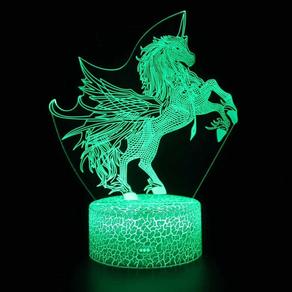 Nighdn Unicorn Nights Light for Kids 3D Illusion Unicorn Night Lamp Unicorn Gifts for Girls Child Nightlight Kids Room Decor