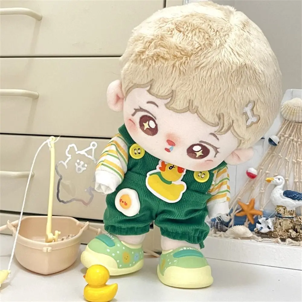 1 set Dress Up 20cm Cotton Doll Clothes DIY Clothing Jumpsuits Animal Hoodie Suspender Pants Mini Headdress