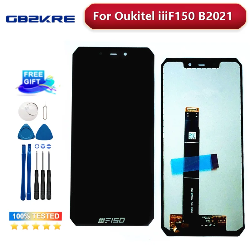 New For OUKITEL F150 LCD Display Screen Touch Digitizer Assembly 5.86 Inches Screen For IIIF150 B2021 LCD Accessories + Tools