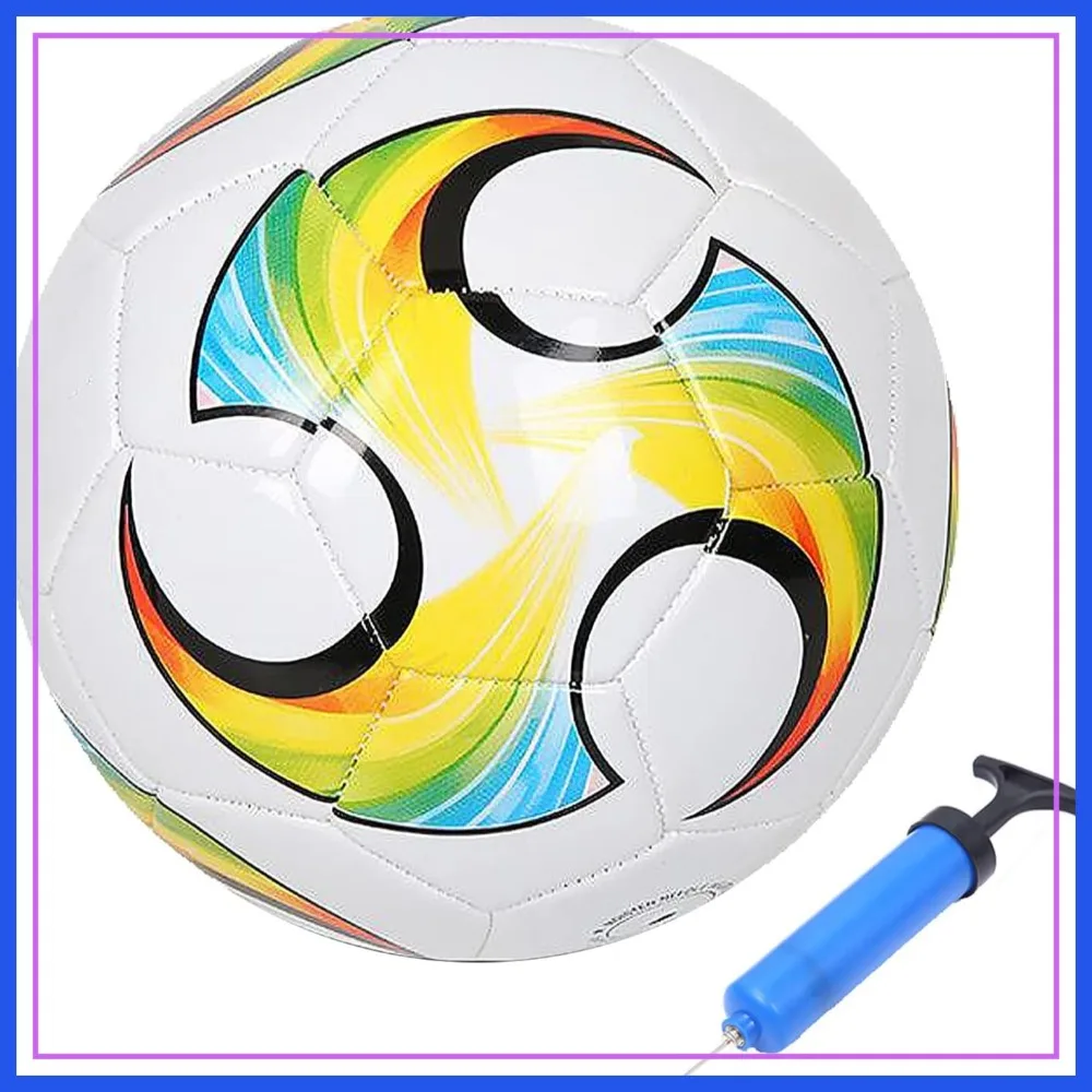 

Soccer Ball Size 3 4 5 Kids Toddlers Toy Gift Colorful Pattern Training Boys Girls with Pump