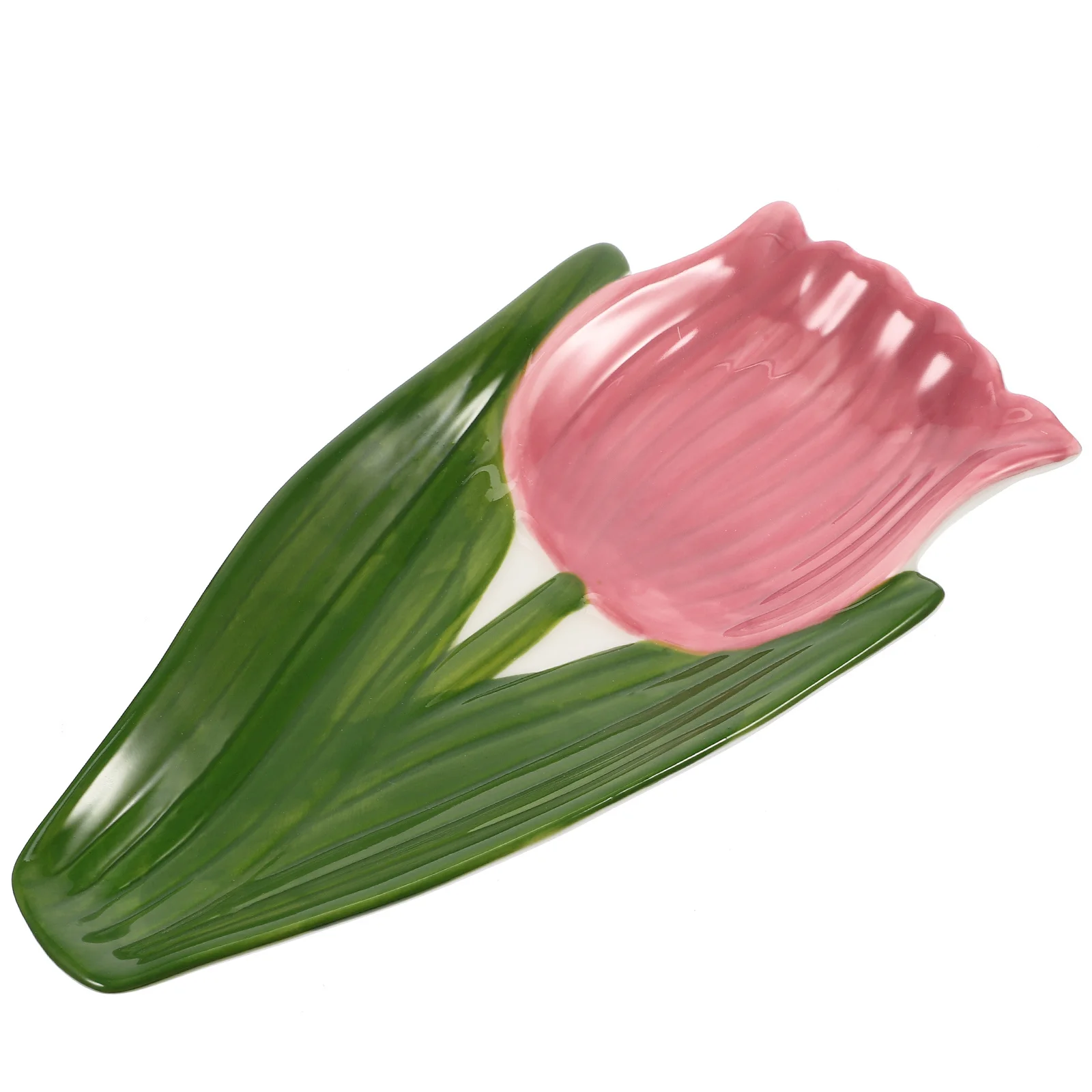 

Керамический поднос для ювелирных изделий в форме тюльпана, настольный органайзер, тарелка для хранения ювелирных изделий, держатель для колец, сережек, декоративное блюдо, небольшой поднос