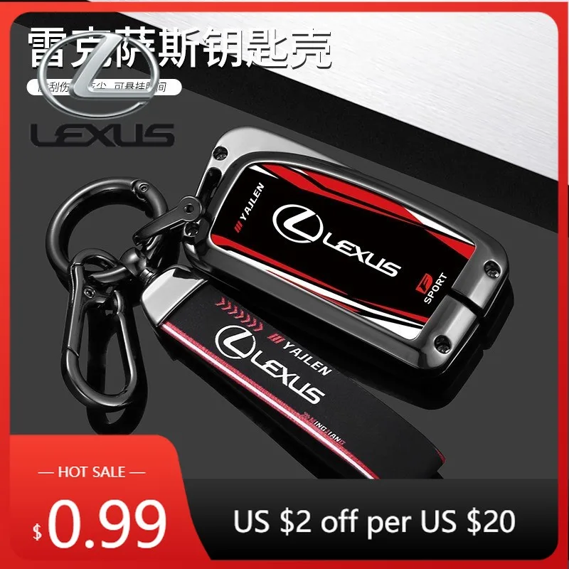 

Interior Stickers Zinc Alloy Car Key Case Cover Keychain For Lexus IS ES CT200H NX LX 250 300 350 450H 300H ES300h ES200 UX250h