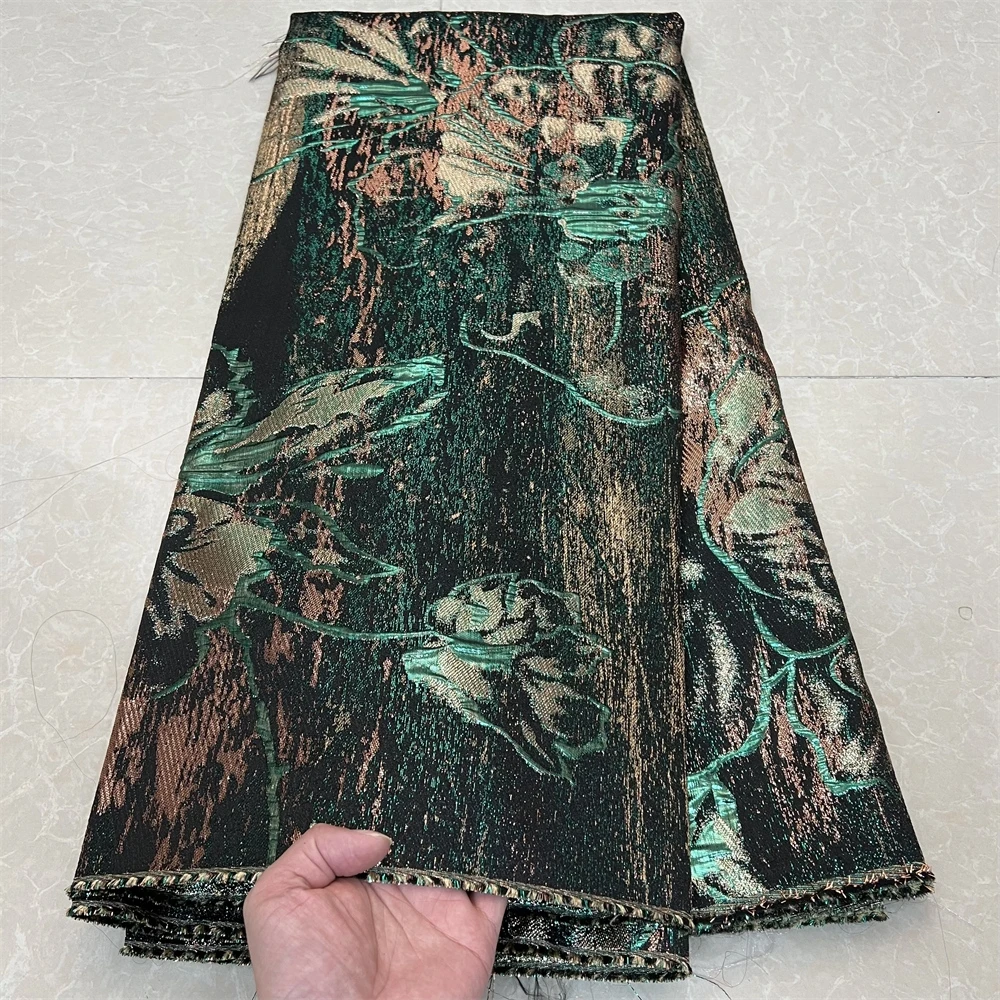 African Nigerian Tulle Lace Fabric, Jacquard Organza Dress, Embroidery Guipure, Party Prom, High Quality, Latest, 5Yard, HD100