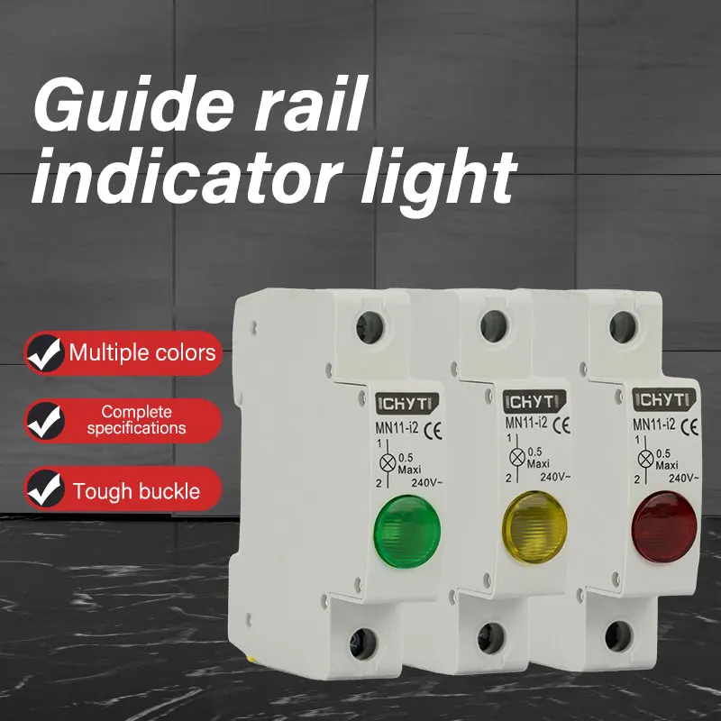 Indicatore di alimentazione dell\'armadio della scatola di distribuzione dell\'interruttore della luce di segnalazione del tipo a binario a Led 240V