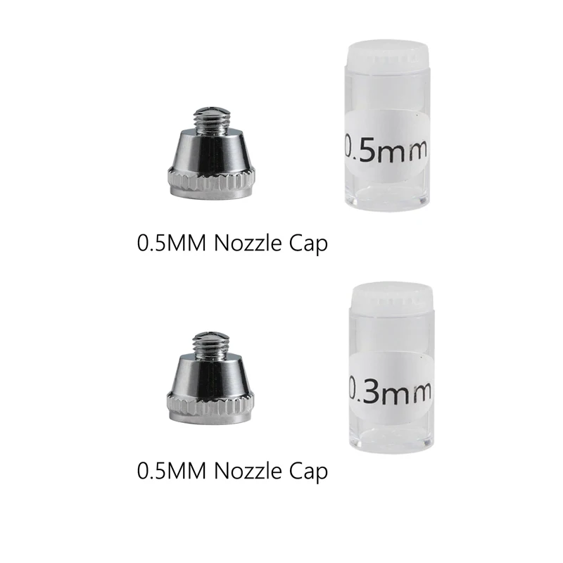 0.3/0.5mm  Airbrush Nozzle Cap Replacement Parts for WD-130 Series Airbrushes Spray Gun Accessories(1/3/5PCS Can Choose)