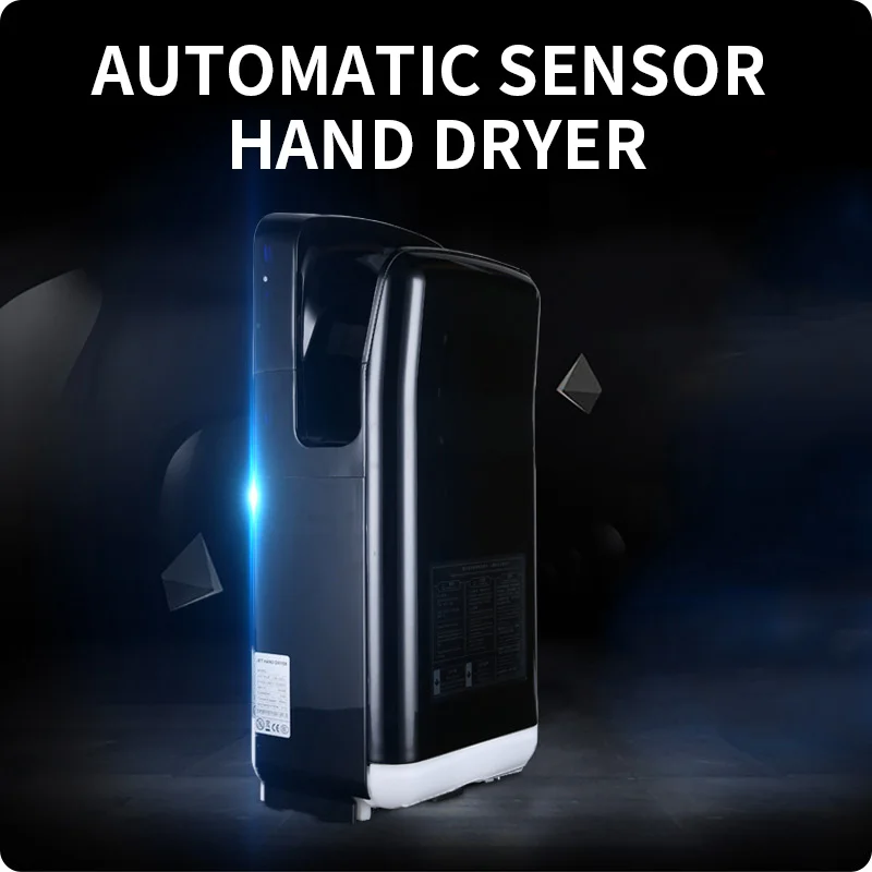 Secador de mãos automático para banheiro, jato de mão com filtro HEPA, vertical, fino, compacto, alta velocidade, secadores de parede 1650W