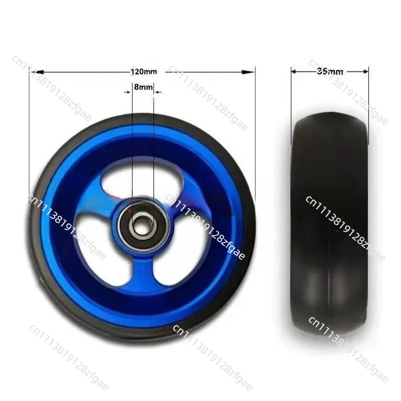 Sturdy and Durable Sports Wheelchair Front Wheel 5-Inch High-Speed Bearings Aluminum Alloy Rubber Casters