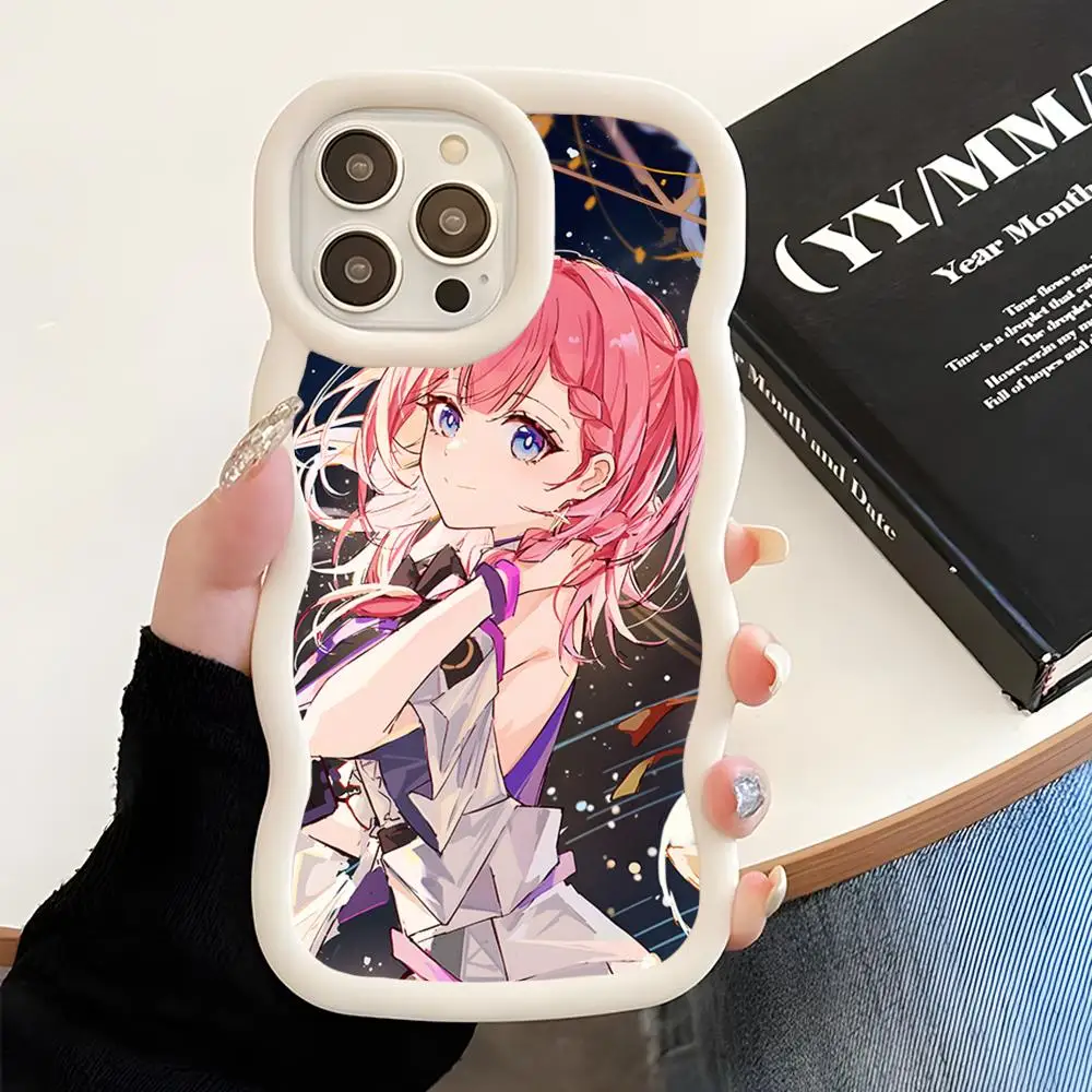 

HSR Asta Phone Case for iPhone 17 16 15 14 13 12 11 Air Pro Max Plus White Soft TPU Wavy Edge Cover