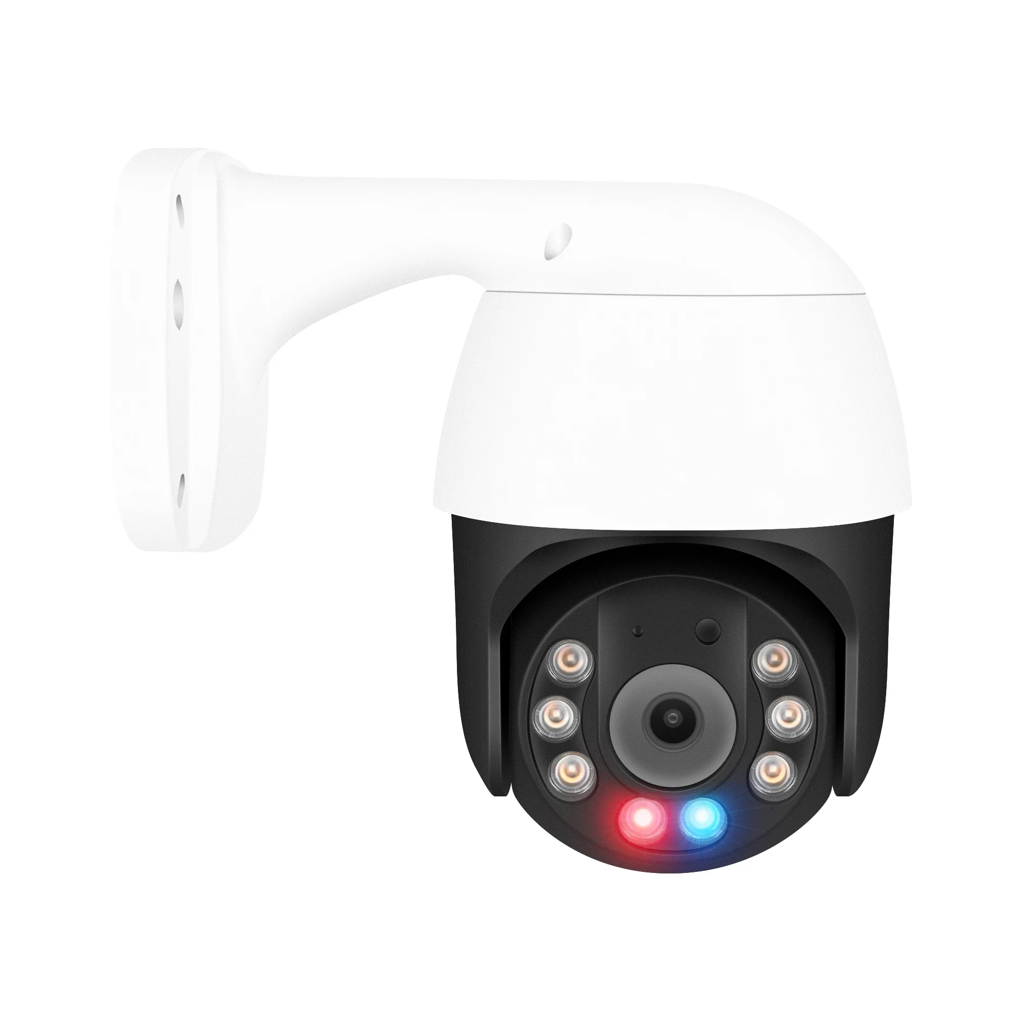 2026 6MP Human Tracking and Vehicle Detection IR Dual-light Red-Blue Tracking IP Camera 2.5 Inch PTZ Dome IP Camera  Red Blue Al
