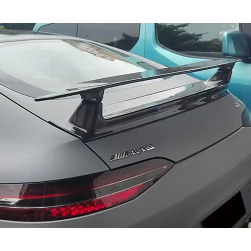 New! For Mercedes AMG GT50 GT63 Carbon Fiber Rear Wing Double layer Fixed Wing Spoiler Modification Exterior Parts Car Accessori