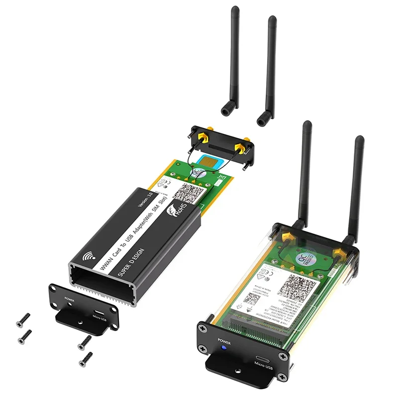 NIEUWE Mini PCIE naar USB Adapter Converter met SIM-kaartsleuf Ondersteuning WWAN/LTE/3G/4G Mini PCI Express WiFi Module voor Laptop Desktop