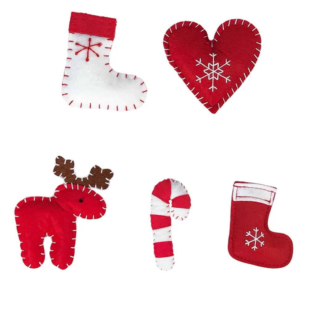 

5Pcs Xmas Elk Pendant Festive Hanging Decor Christmas Tree Hanging Ornaments Xmas Party Layout Decors Christmas Style Adornments