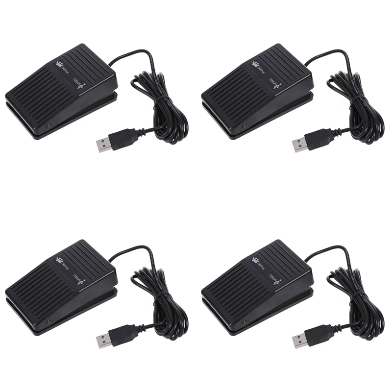 4X USB Foot Pedal Switch Control Keyboard Action For PC Computer Games New Pcsensor Foot Switch USB HID Pedal