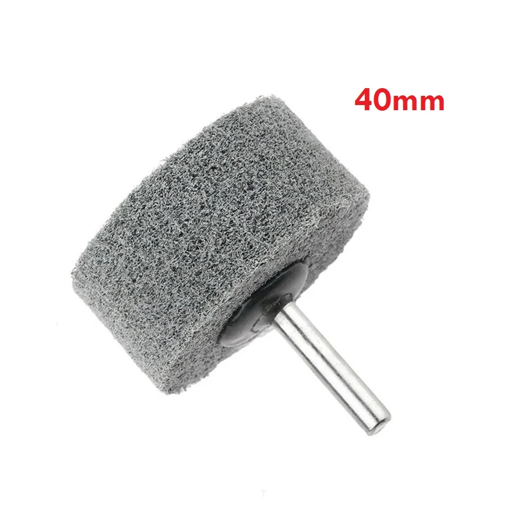 1pc 20-50mm Nylon Fiber Polishing Wheel 20/25/30/40/50mm Gray Abrasive 6mm Shank For Drill Grinder Grinding Head