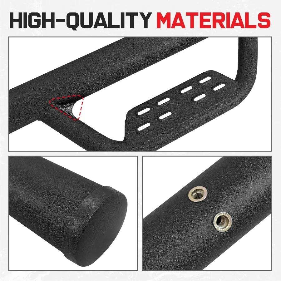 Estrias compatíveis com 2015-2026 Chevy Colorado/GMC Canyon Crew Cab 4,5 polegadas, altura suspensa, degraus laterais, javali de corrida