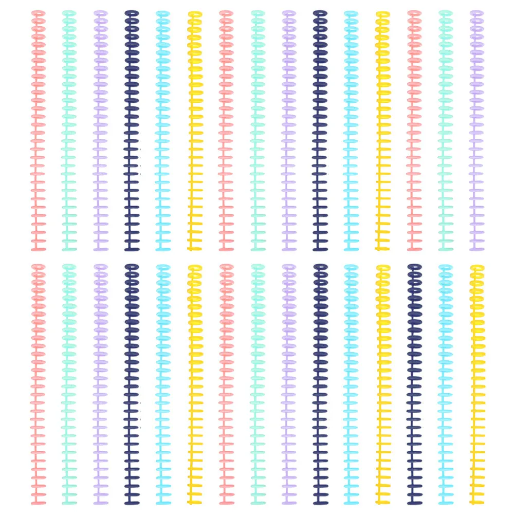 

30 шт. пластиковых переплетных колец, 30-луночные спиральные пружины для блокнотов, ежедневников, отчетов, профессиональных документов