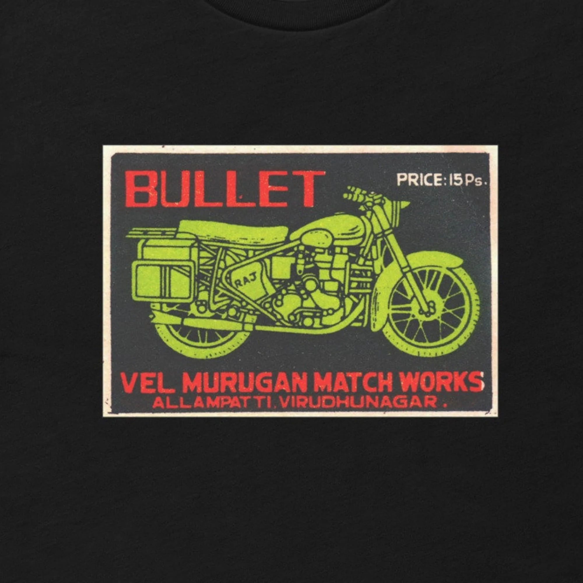 Matchbox Label Designs The Best Green Motorcycle Motorbike Style T Shirt Free Shipping