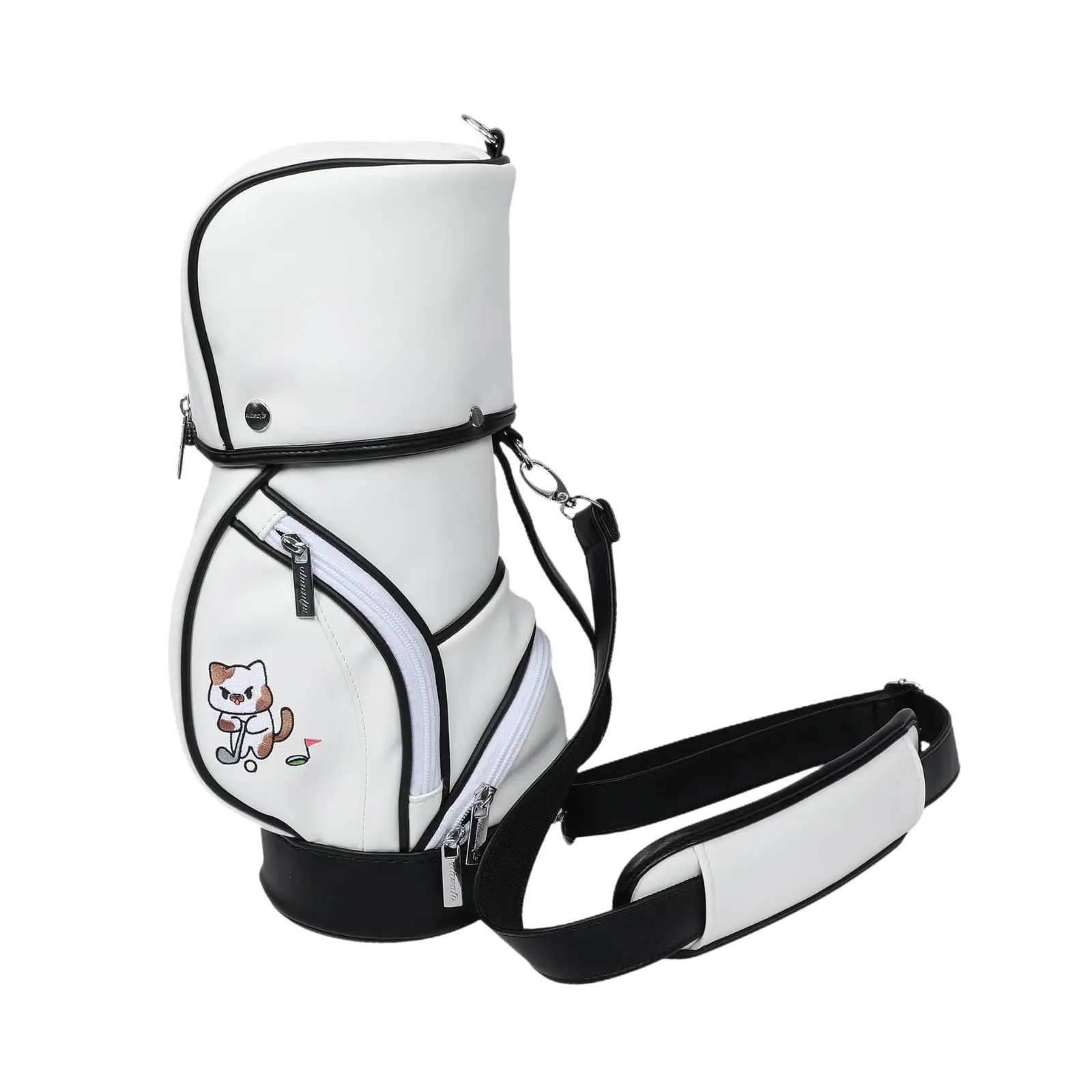 Mini Golf Ball Organizer PU Leather Golf Pouch Compact Carry Bag for Men Women Outdoor