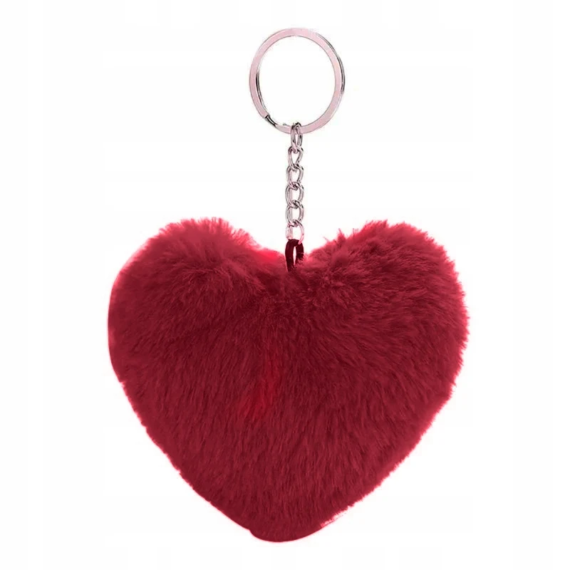 Hanger sleutelhanger hart sleutelhanger Valentijnsdag geschenk pompon