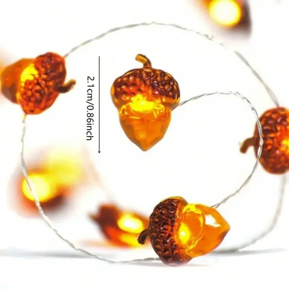 1PC 2M20LED Halloween Pinecone Batterij Box Light String, exclusief batterij, gebruikt voor Halloween, feest, kamer, gang decoratie