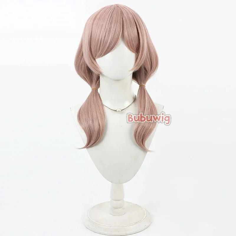 CyBubuwig 합성 머리 브레디 코스프레 가발 승리의 여신: Nikke Bready 50cm 여성 긴 스트레이트 브라운 가발 내열성