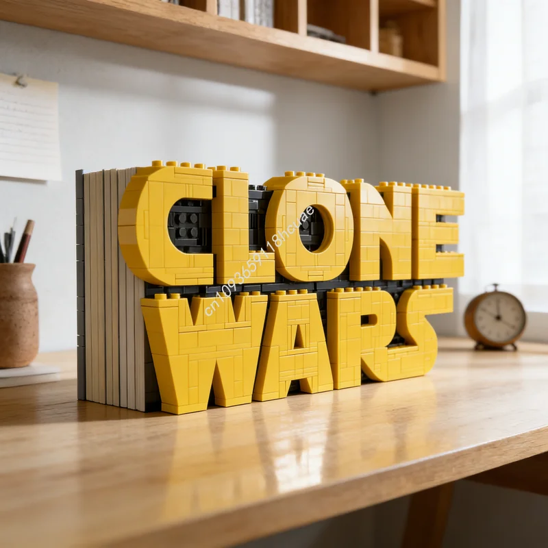742pcs MOC Clone Wars Logo Star Battle Model Building Blocks Architecture Christmas Gifts Toy Creative Idea Education Brick Kids view 2