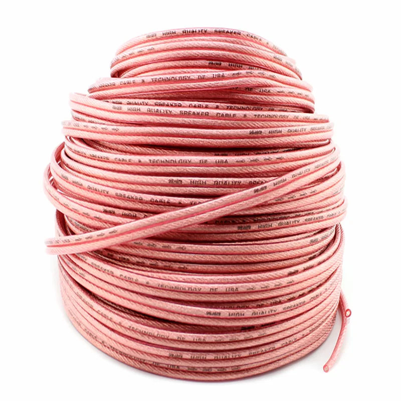 HIFI 4N OxygenFree Copper Audio Cable ETB2*2.5 Square 322 Core Pure Copper Speaker Cable Fever Multi Speaker Amplifier Connector