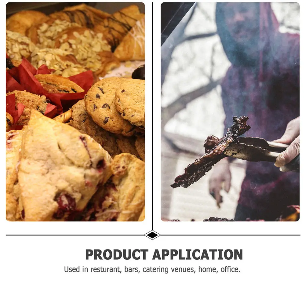 

2pcs Stainless Steel Ice Rubber Coated Handle For Cocktails Iced Drinks Bar Kitchen Gadget Food Tongs Serving Tongs