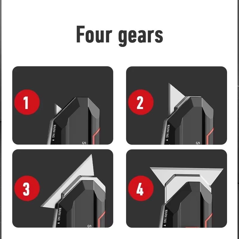سكينة صناعية مكونة من 4 أوضاع قابلة للاستبدال بشفرة فولاذية عالية الكربون من الفولاذ المقاوم للصدأ لمستلزمات الطلاب الفنية المكتبية #6