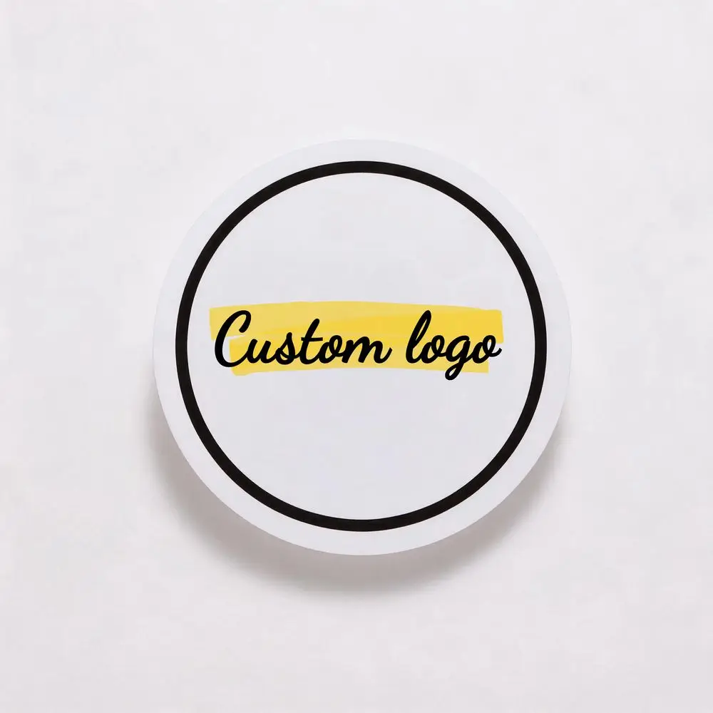 100pcs Round Square Customize Sticker DIY Seal Stickers Personalize LOGO Wedding Birthday White Brown Customized Shape Sizes
