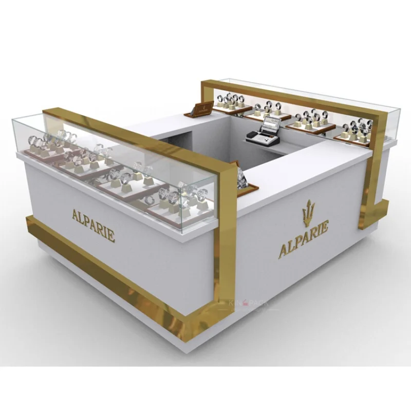 

custom.display of Luxurious display showcase jewelry kiosk furniture