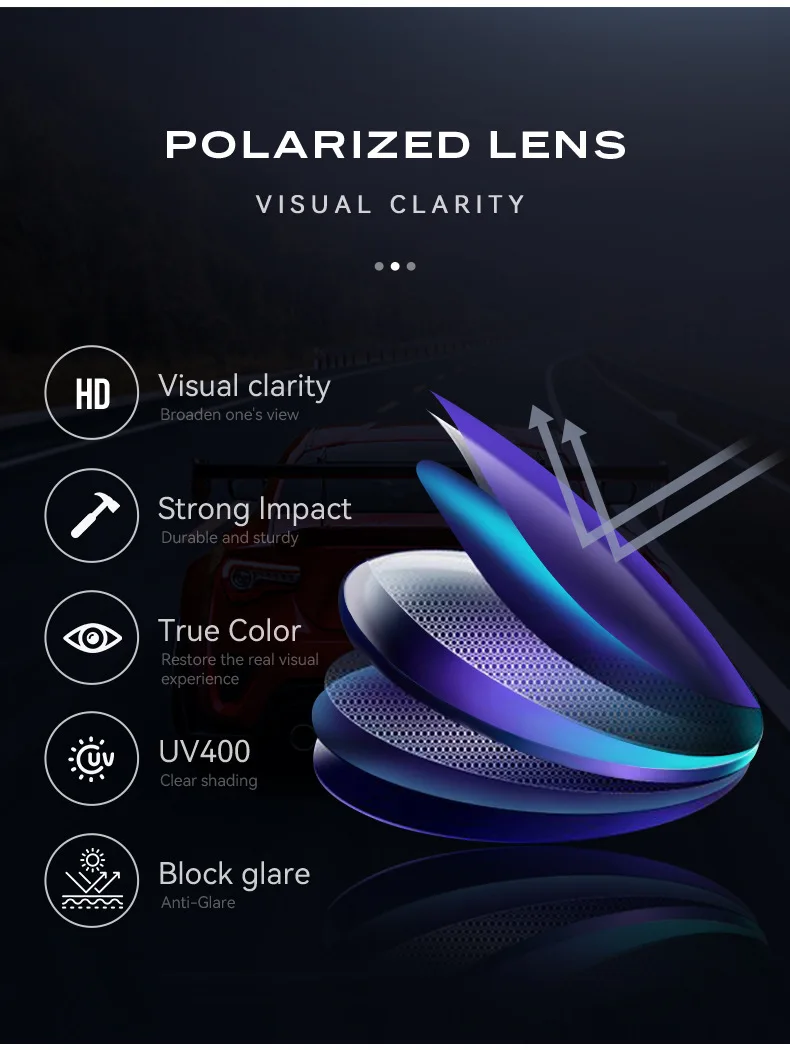 COHK Modische Faltbare Polarisierte Sonnenbrille für Männer und Frauen Markendesign Vintage Tragbare Klappbare Sport-Outdoor-Sonnenbrille UV400 – Detail 4