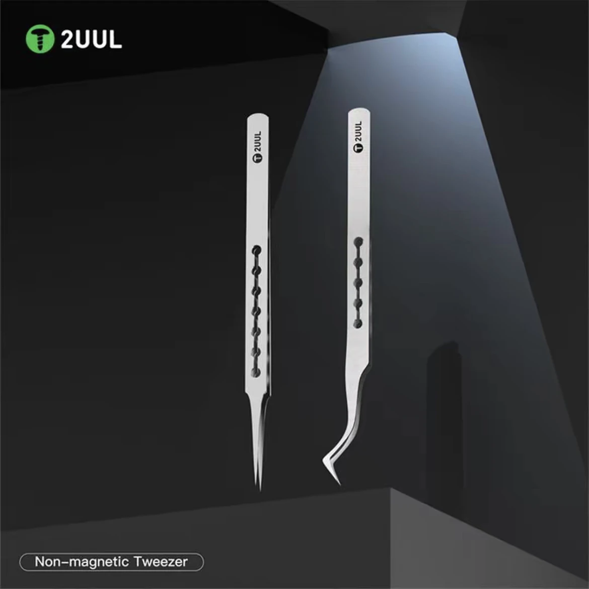 2UUL TW21 TW22 Non-magnetic Stainless Hollow Stencil Tweezers For Chip Solder Paste Reballing Positioning Mobile Phones Repair