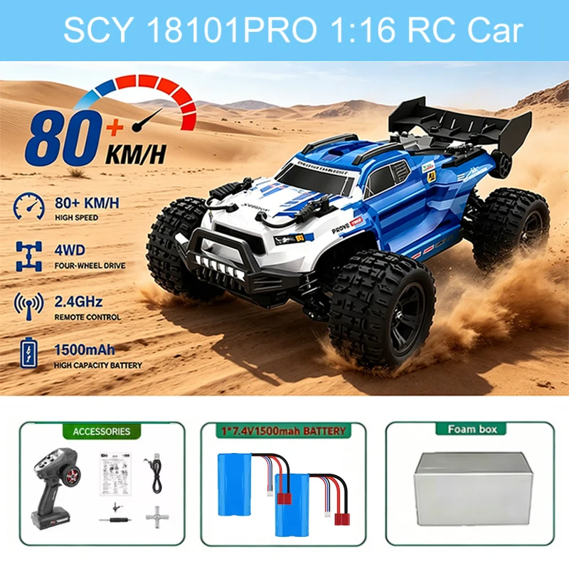 4WD Remote Control Car Off Road 4x4 RC High Speed Buggy Truck Super Brushless 50 or 80KM/H Fast Drift Racing Toy Kids Adults