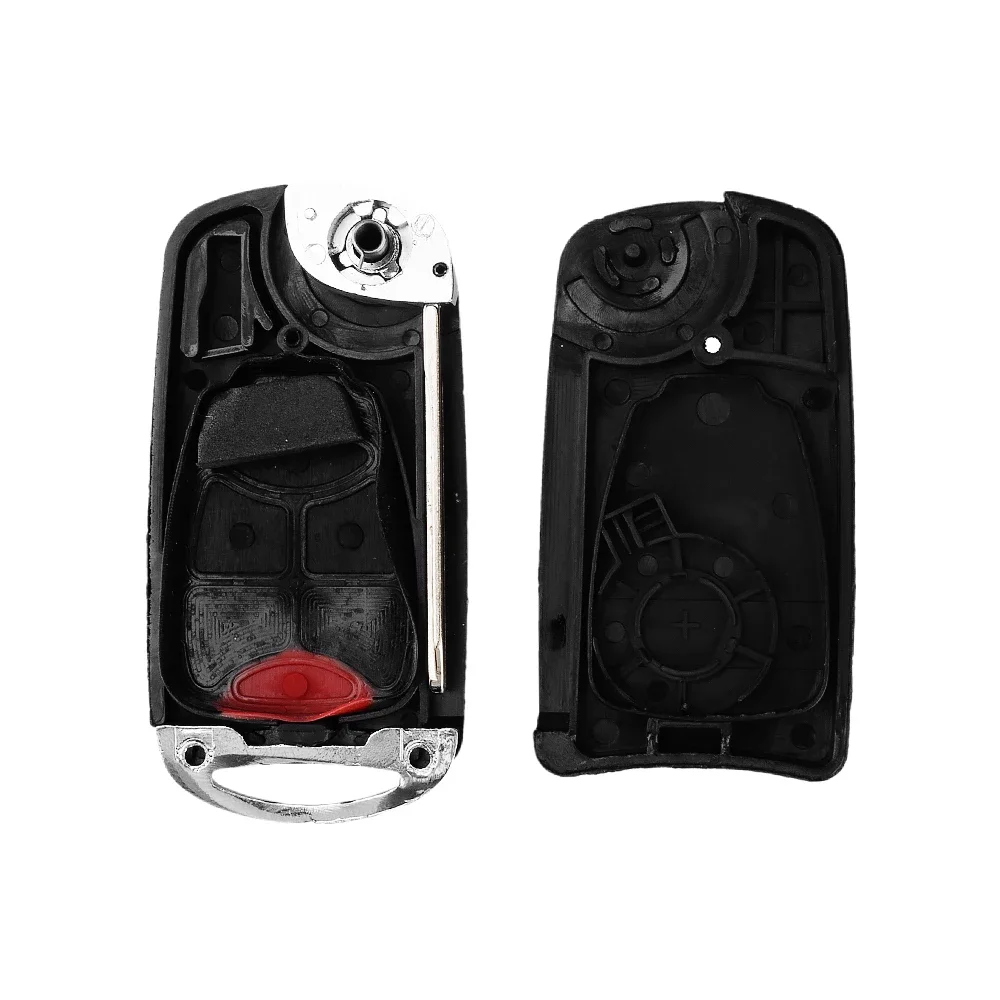 Coque de clé télécommande rabattable de pissenlit, 3 + 1 4 boutons de remplacement pour Chrysler, Dodge, Jeep, Avenger, Nitro modifié Auto porte-clés étui