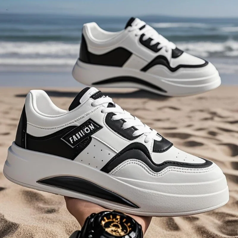 Новая дышащая мужская обувь 2025 года, корейская версия всех спортивных повседневных туфель, износостойкие нескользящие маленькие белые туфли