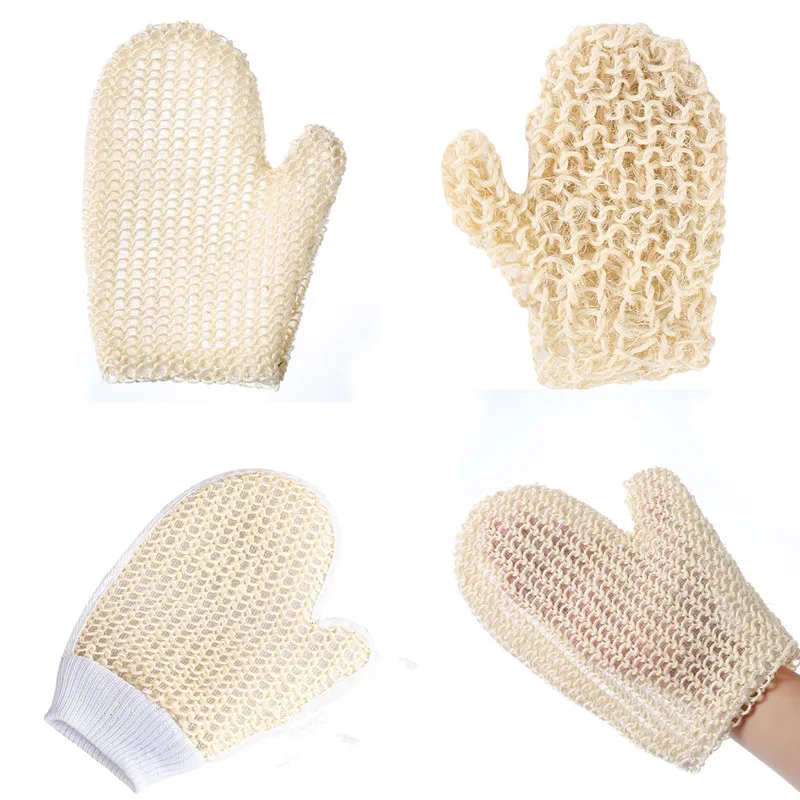 50pcs Comfortable Sisal Bath Gloves Household Item Body Wash Shower Exfoliating Scrub Towels Horny Mud Remover Body Scrubber