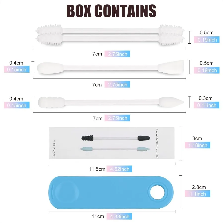 สำลีพันก้านแบบใช้ซ้ำได้สำหรับทำความสะอาดหู ทางเลือกที่ยั่งยืนและถูกสุขอนามัยกว่าสำลีก้านแบบใช้ครั้งเดียว ไม่เป็นขยะและทำความสะอาดง่าย