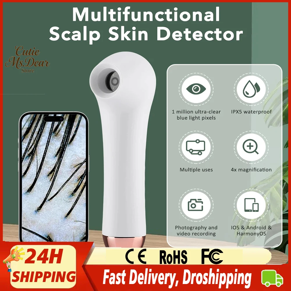 1000x lupa de pele visual dermatoscópio couro cabeludo máquina analisadora de pele facial hd visual máquina analisadora de pele lupa telefone