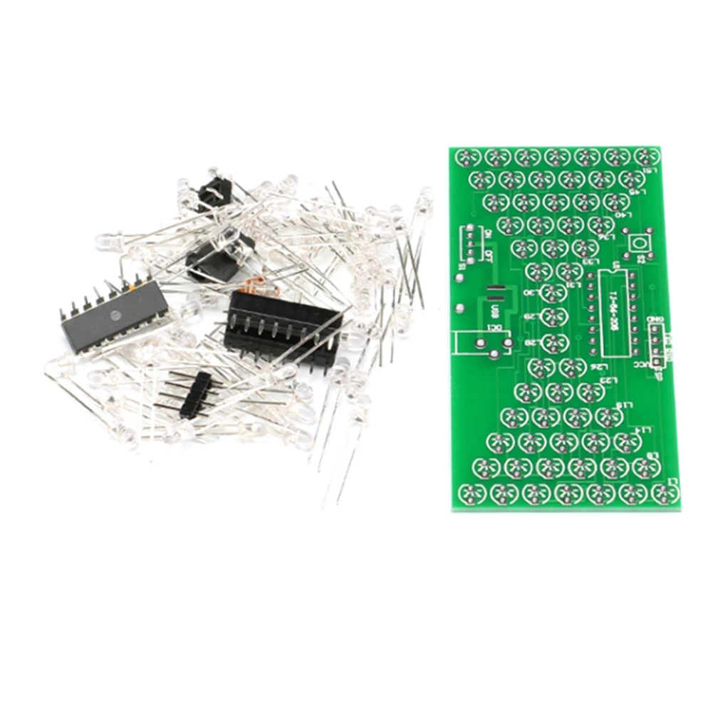 New!!5V Electronic Hourglass DIY Kit Funny Electric Production Kits With LED Lamp Double Layer PCB Board 84X40mm
