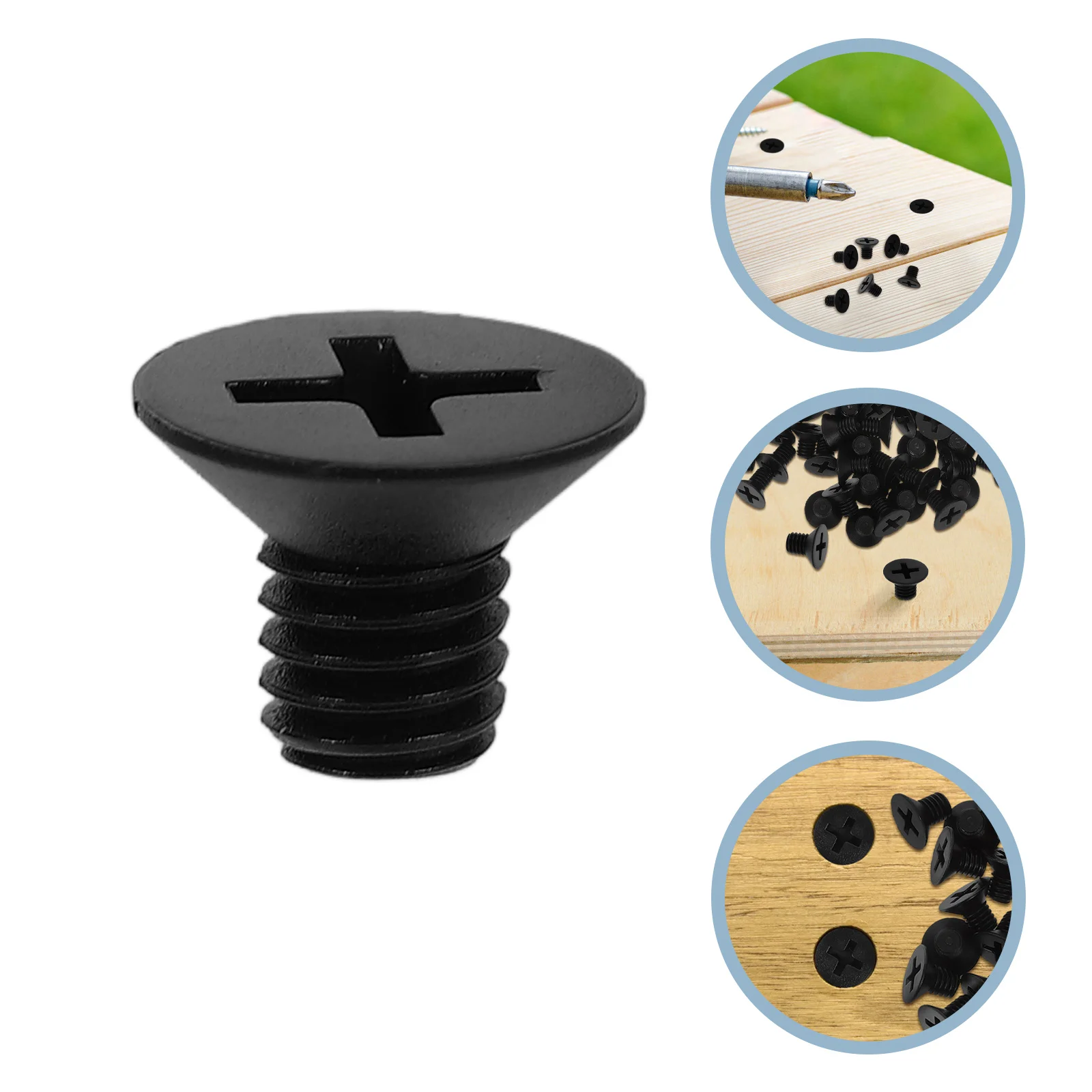 

100pcs Plastic Machine Screws Nylon Flat Head Hardware Kit For Electrical Panel Wall Switch Fixing Gutter Screws Kit