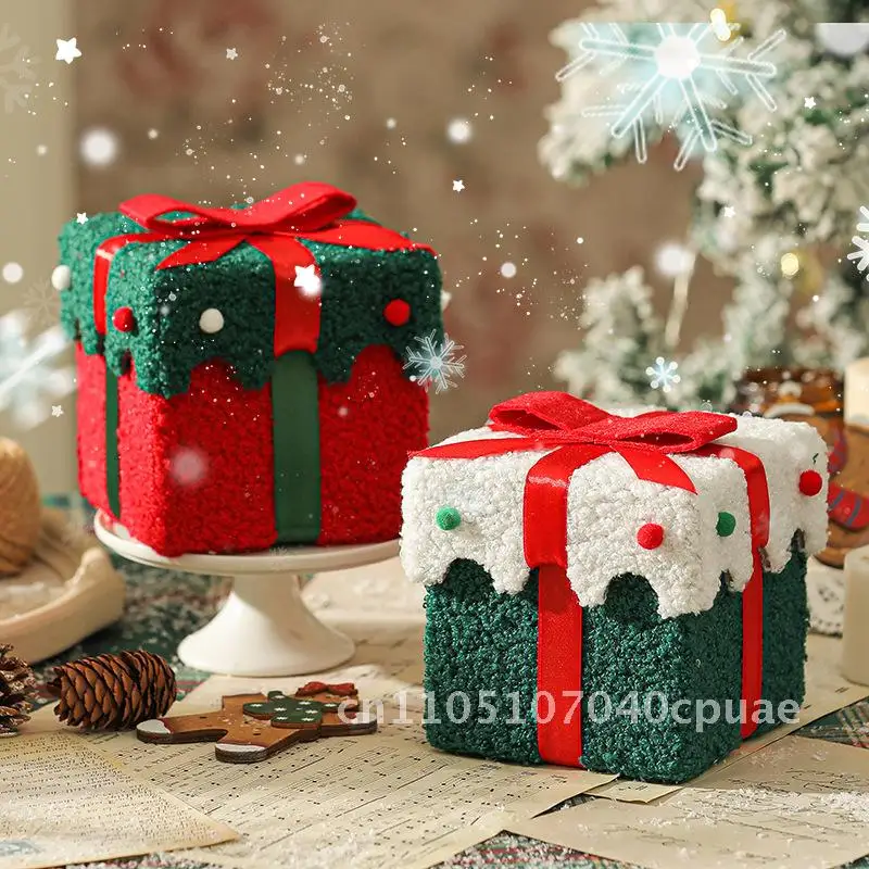 

Creative Christmas Apple Packaging Box High-end Thickened Flannelette Christmas Gift Box Candy Gift Box Empty Box